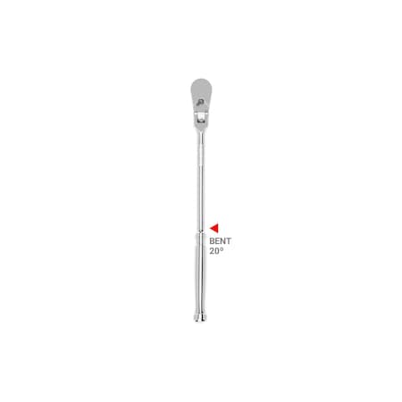 Tekton 3/8 Inch Drive x 12 Inch Flex Head Bent Handle Long Ratchet SRH23112